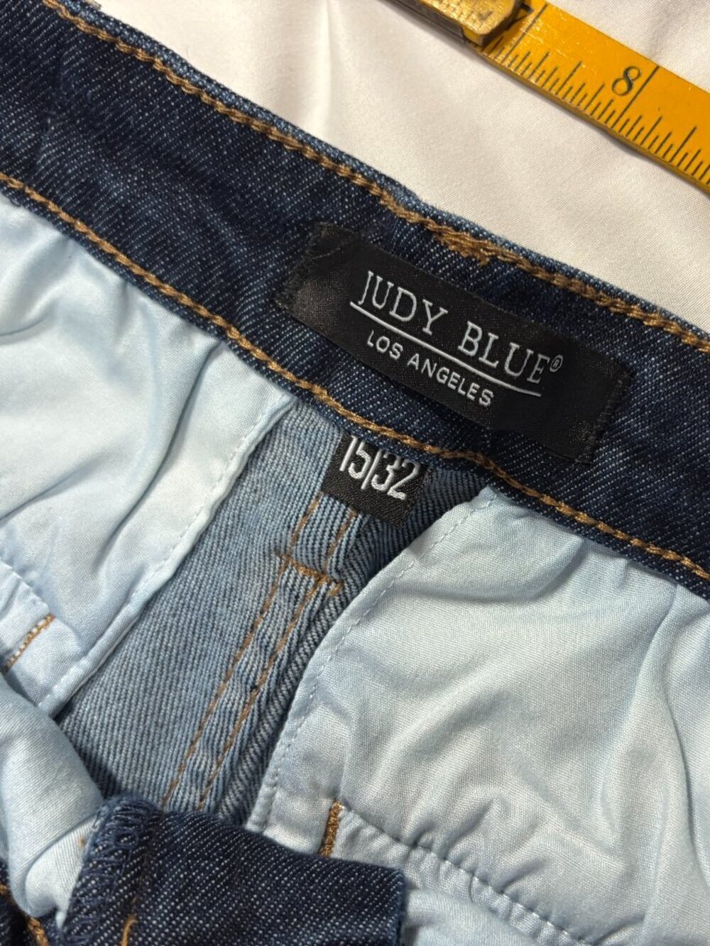 Judy Blue Dark Blue Wide Leg Jeans Sz 15/32. lot N - Picture 4 of 6